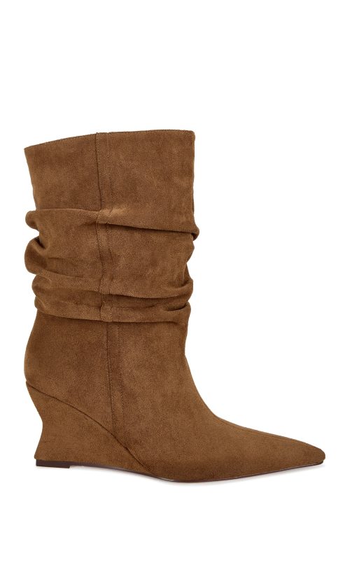 ASAF-TAN WEDGE BOOTIE
