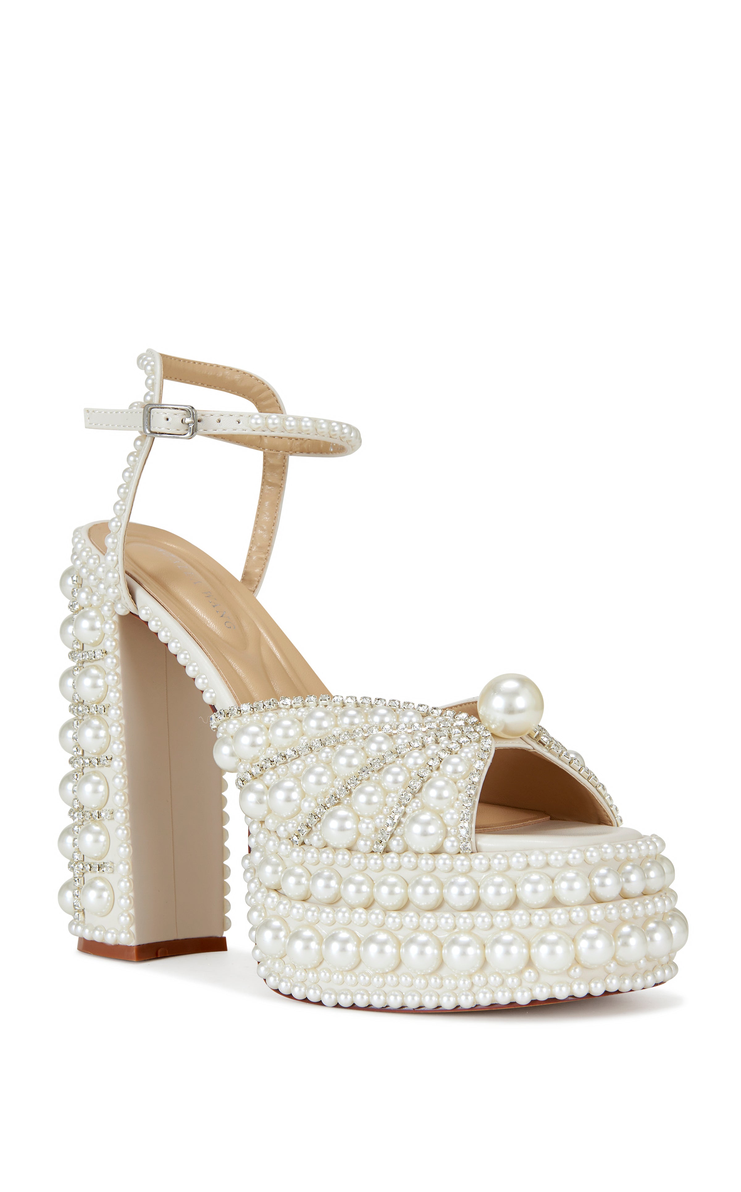 ASTRELLA-WHITE PLATFORM HEELED SANDAL - Image 3