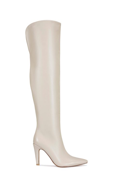 BEAUCOUP-BONE OVER THE KNEE CHUNKY STILETTO BOOT