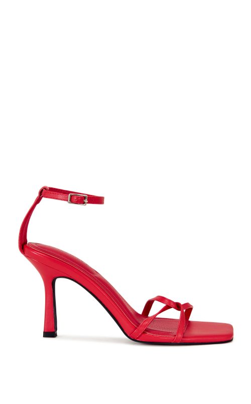 CALSITE-RED STILETTO SANDAL
