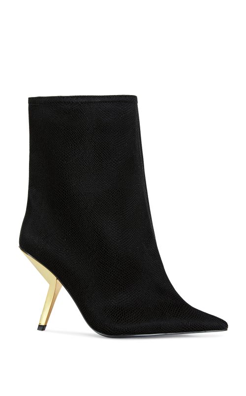 QUINNEY-BLACK LIQUID LUXE STILETTO BOOTIE