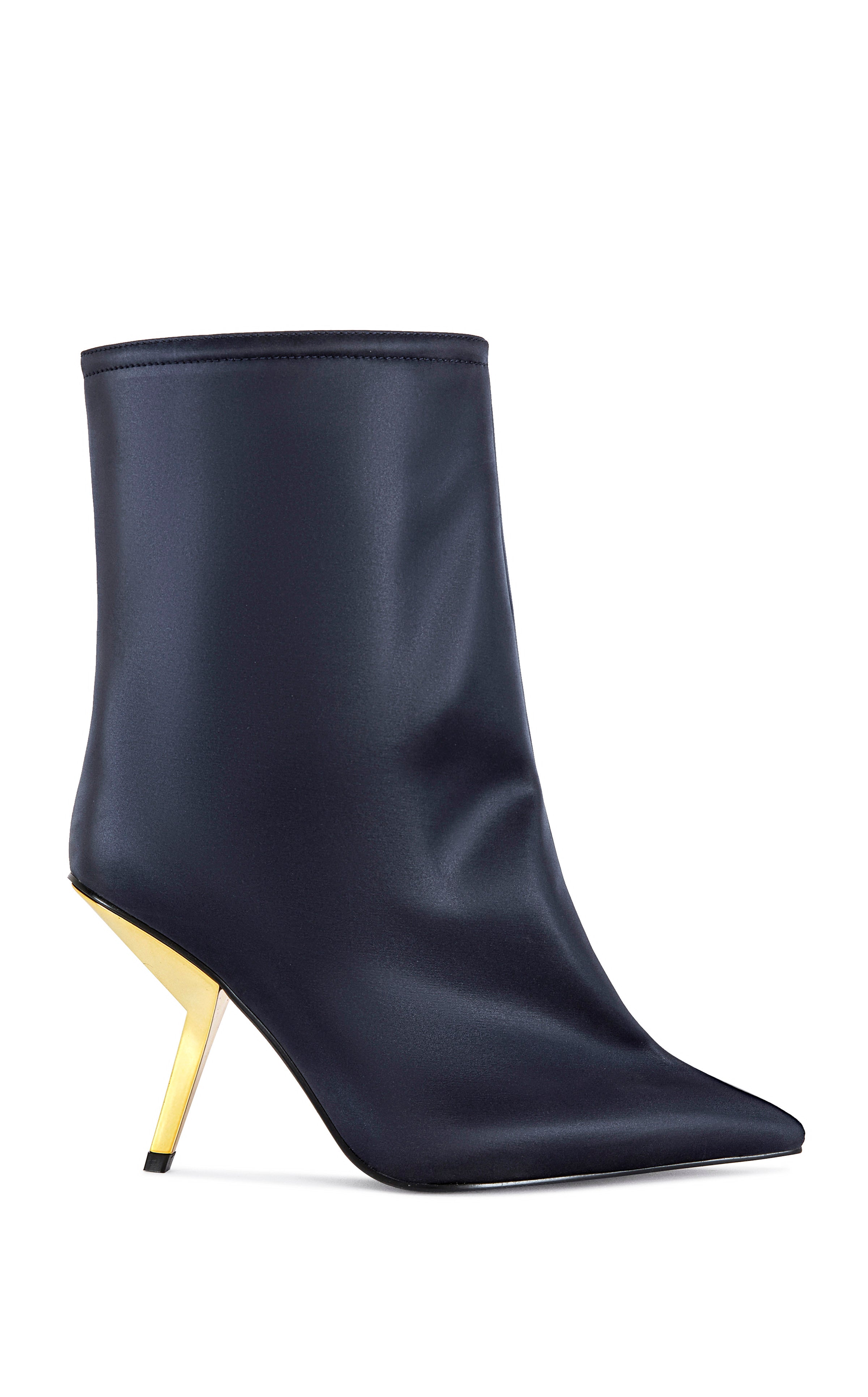 QUINNEY-NAVY LIQUID LUXE STILETTO BOOTIE