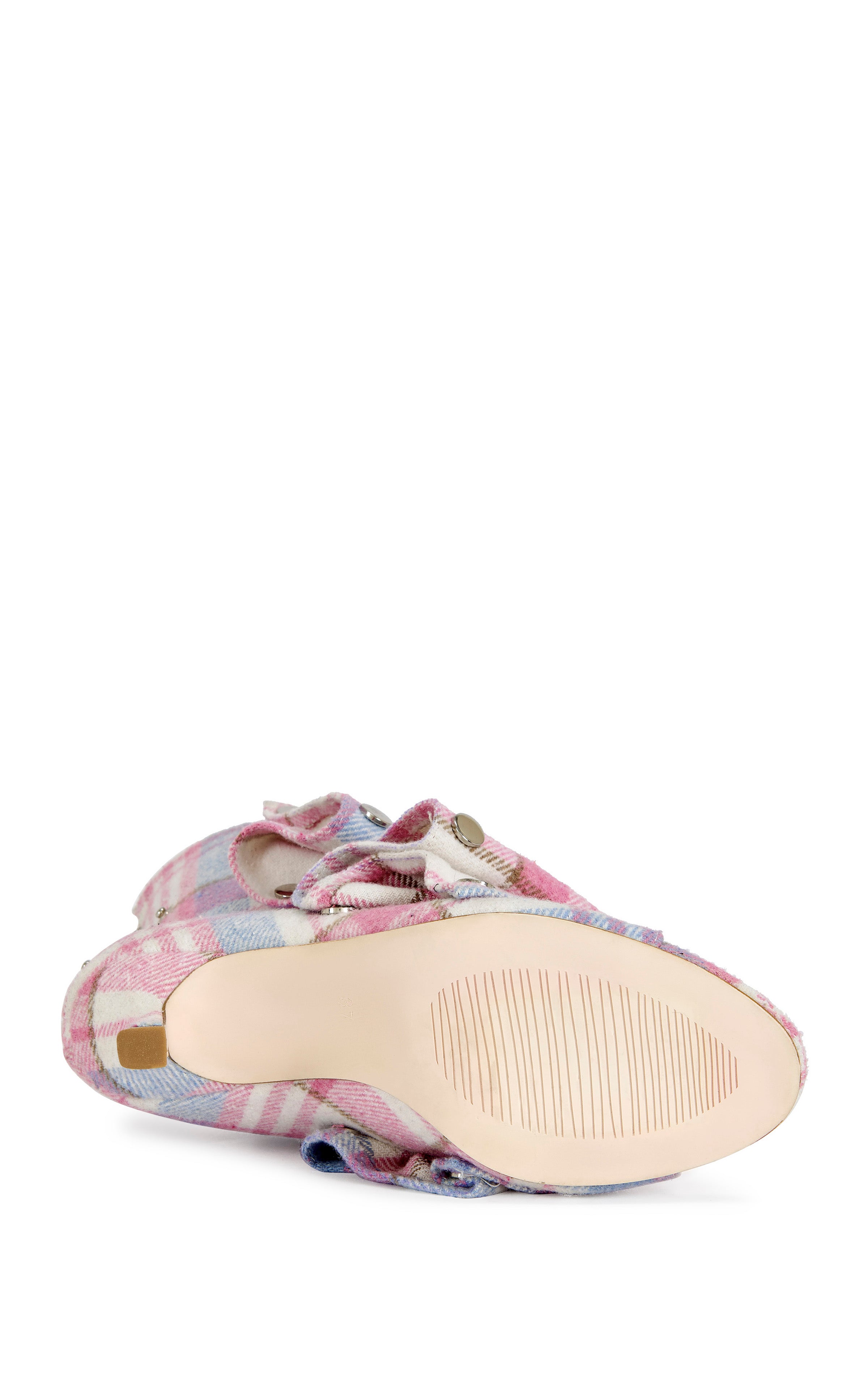 BIRDSONG-PINKPLAID STILETTO BOOTIE - Image 5