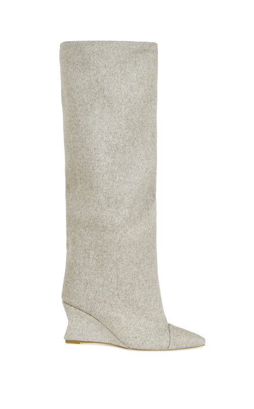 KENYA-GREY WEDGE BOOT