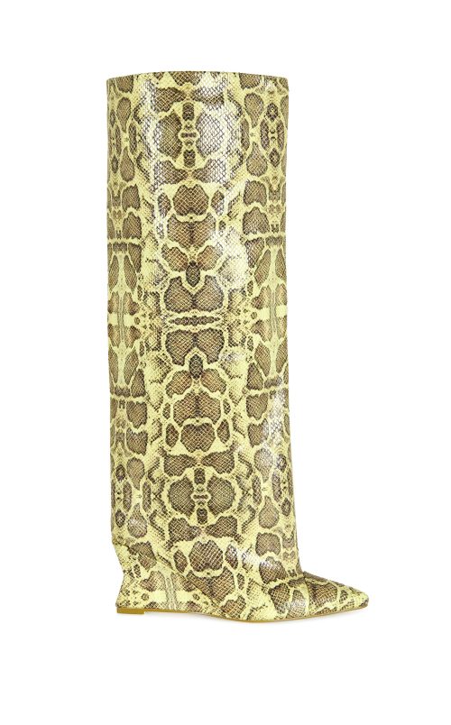 KENYA-YELLOWSNAKE WEDGE BOOT