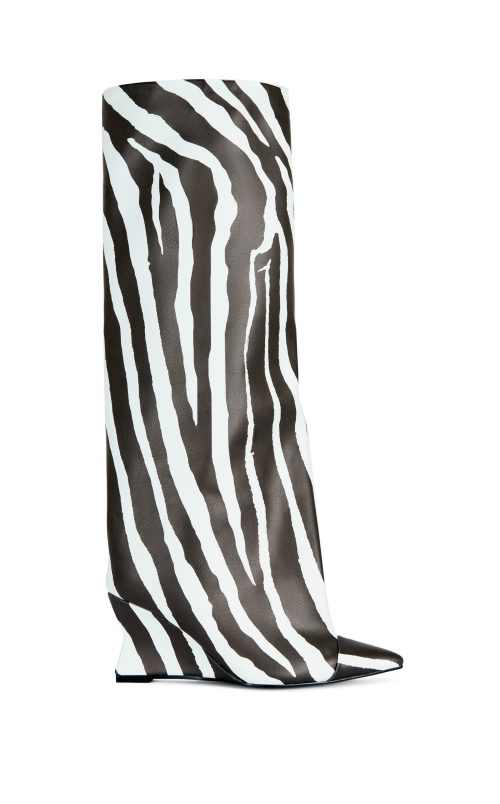 KENYA-ZEBRA WEDGE BOOT